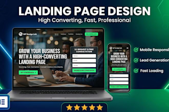 design a landing page with elementor for business