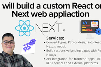 build a custom saas or web app with react and nextjs