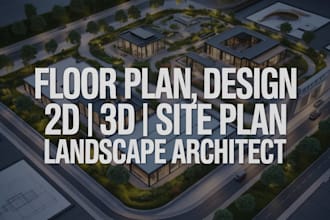 design 2d and 3d master plans, site plans, and landscape design