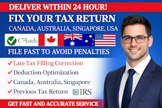 prepare personal tax return canada, australia, singapore easily