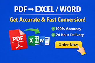 convert PDF to excel or word with high accuracy