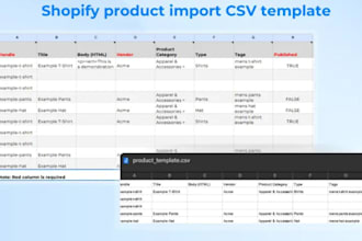 fix shopify csv and variant mapping errors for complex catalogs