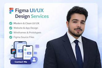 design modern UI UX website or app design in figma