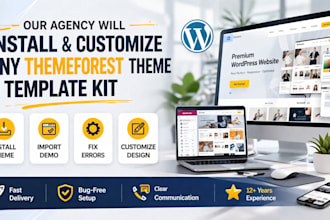 install and customize any themeforest theme or template kit