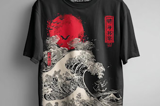 draw illustration japanese tshirt culture