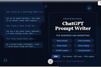 write professional chatgpt prompts for business and marketing