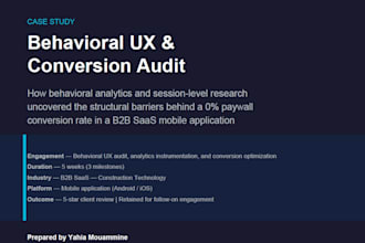 do a behavioral UX and cro audit of your app, saas, or website