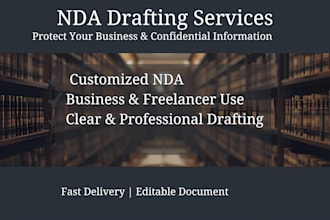 draft a professional nda or confidentiality agreement