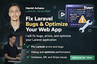 fix laravel bugs, errors and API issues professionally