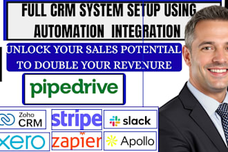 integrate pipedrive slack zapier clay xero apolllo io pandadocs stripe zoho crm