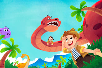 draw children book illustration for amazon KDP
