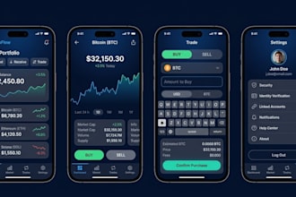 create UI UX for crypto apps