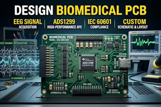 design biomedical pcb eeg with ads1299 iec 60601 compliance biomedical signal
