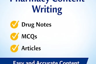 write professional medical and pharmaceutical content