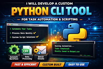 develop a custom python cli tool for task automation and scripting
