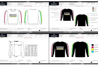 design clothing tech packs for streetwear activewear and casualwear