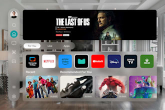 develop smart TV app for android and ios TV app with admin panel