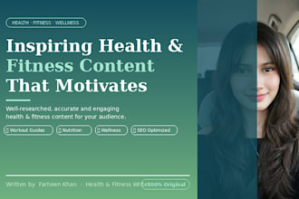 write seo friendly health and fitness articles and wellness content