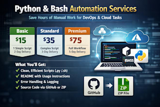 write python and bash automation scripts