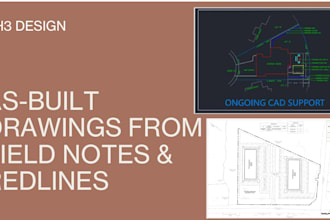 draft as built drawings from field notes or redlines