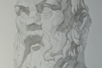 draw an academic pencil portrait or realistic sketch