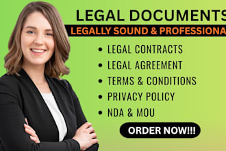 draft legal contracts and agreements