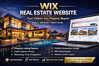 wix real estate website design property listing agent website