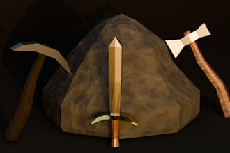 make low poly game assets for you