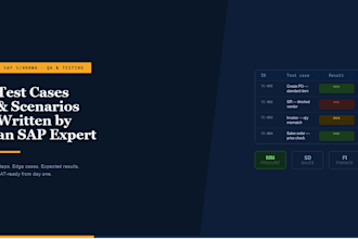 write sap s4hana test cases and test scenarios for you
