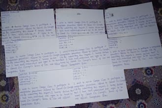 handwrite cards and envelopes with shipment delivery