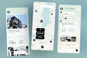 develop real estate app and website property listing platform with admin panel