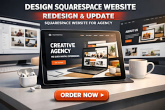 design squarespace website redesign update squarespace website for agency