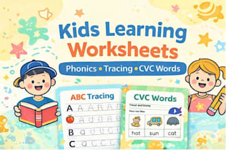 create printable worksheets for kids learning