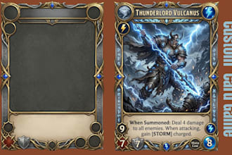 create professional trading card game template, tcg cards, and board game design