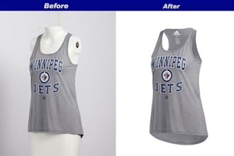 do symmetrical neck joint and ghost mannequin with color correction