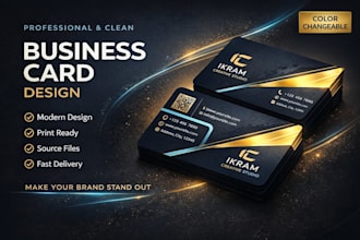 design unique and modern business card