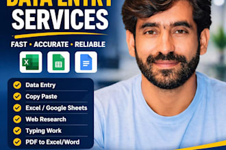 do accurate data entry excel copy paste and typing services