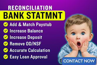 reconcile bank statement PDF to editable format