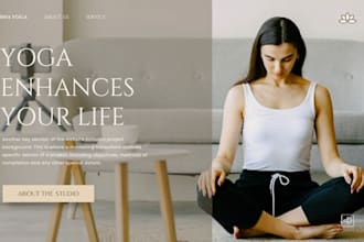 design wix yoga studio website fitness class website booking website