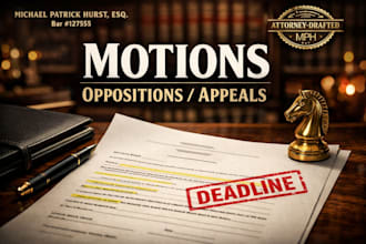 draft your court documents motion opposition appeal pleading