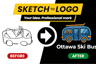 turn your hand drawn sketch into a professional logo