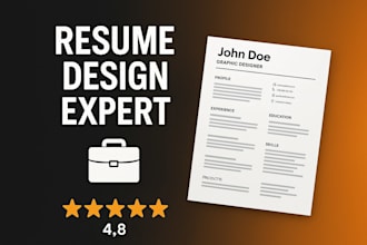 design a professional and modern resume or CV