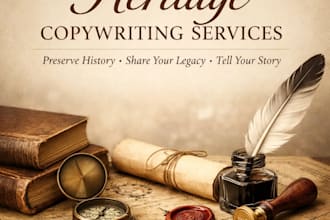 write immersive heritage copy for you needs