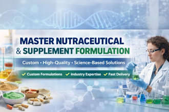 provide master formulation of nutraceutical and supplement
