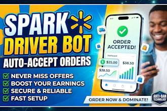 set up spark driver bot for walmart spark auto accept order automation
