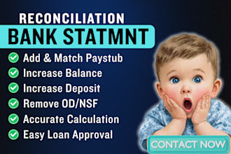 reconcile bank statement PDF to editable format