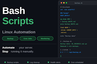 write bash shell script to automate your linux server tasks