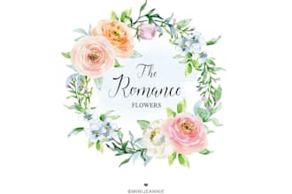 design feminine minimal business botanical boho watercolor floral signature log