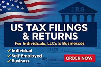 prepare and file US tax return 1040, 1120, 1065, 5472, k1 as an enrolled agent