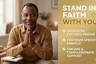 stand in faith with you and offer a focused prayer for your specific miracle